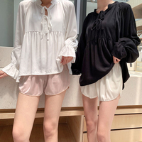 Wygodne luźne krótkie spodnie damskie miękki lodowy jedwab Streetwear studenckie spodenki dziewczęce kobiece seksowne plażowe spodenki do biegania lato 6